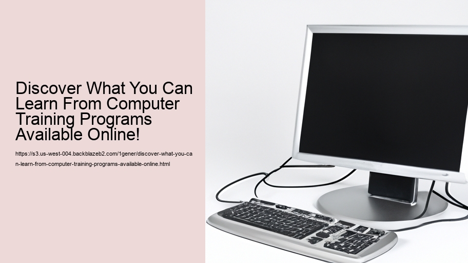 Discover What You Can Learn From Computer Training Programs Available Online! 